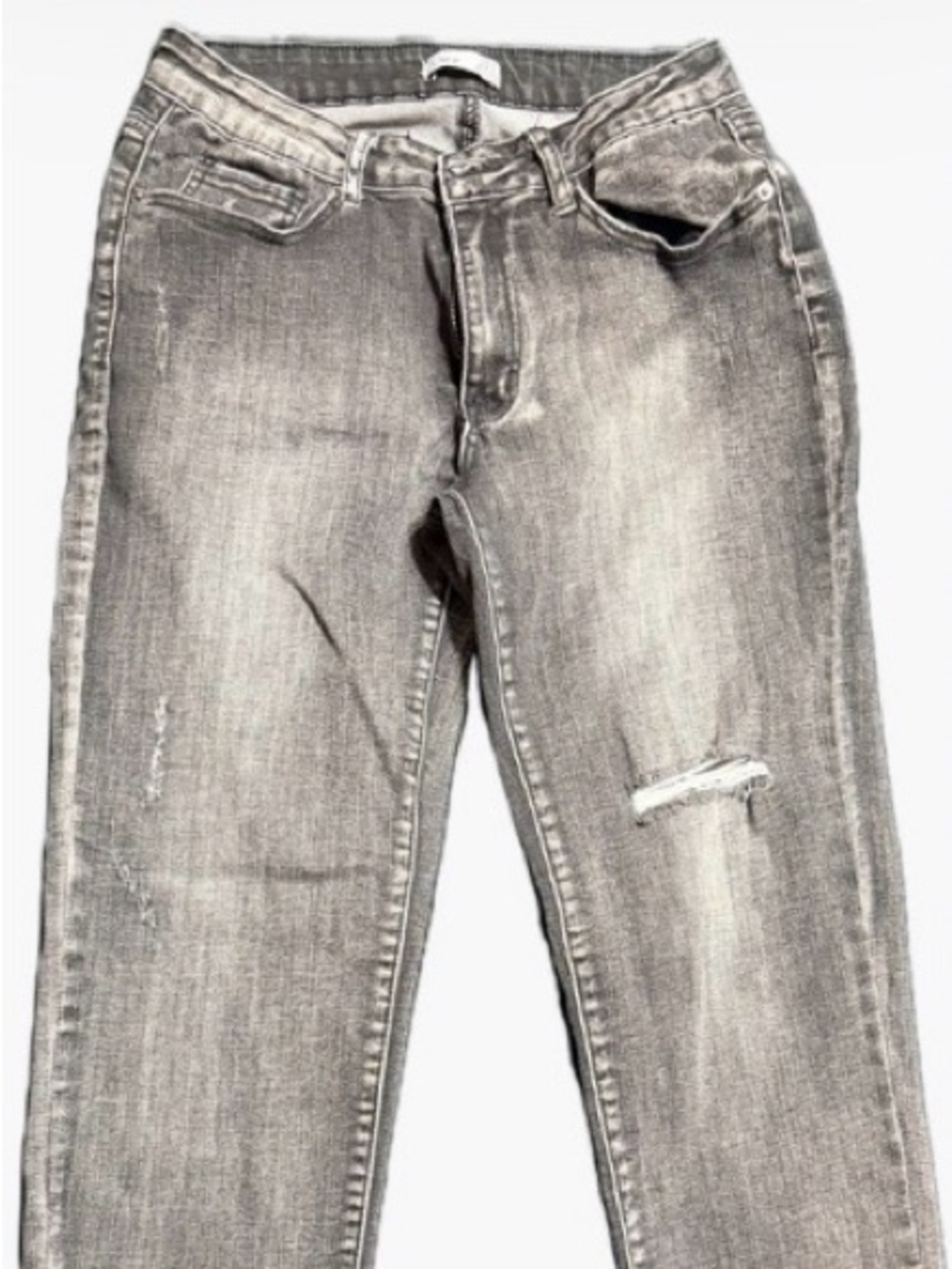 Women’s Distressed Black Jeans - Slim Fit